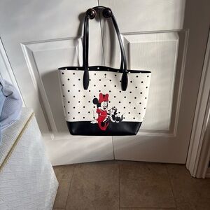 Kate Spade Black and White Minnie Mouse Tote